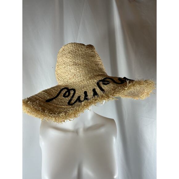 Miu Miu 'Raffia' Beige Cotton Hat Size S - Picture 2 of 6